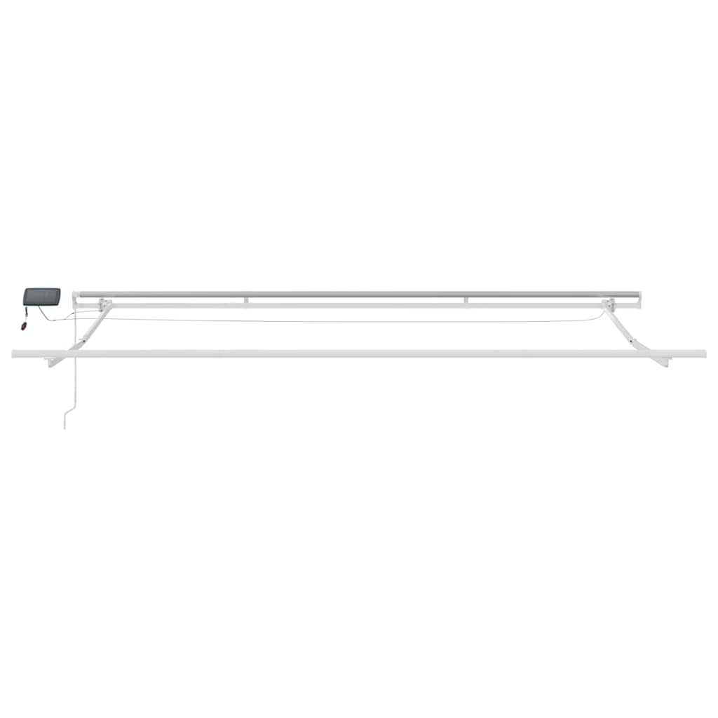 Toldo Retráctil Manual Azul y 500 x 300 cm Poliéster y Aluminio