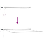 Toldo Retráctil Manual Azul y 500 x 300 cm Poliéster y Aluminio