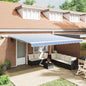 Toldo Retrátil Antracite 300 x 250 cm Poliéster e Alumínio