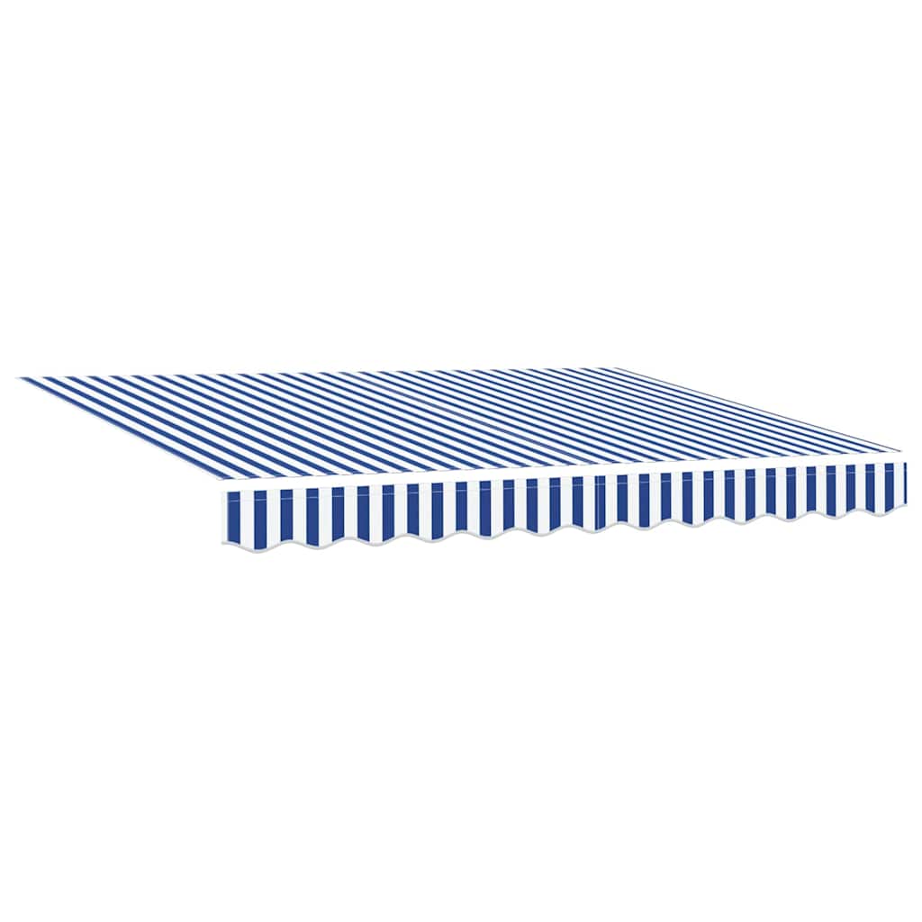Toldo Retráctil Manual Azul y 350 x 250 cm Poliéster y Aluminio