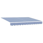 Toldo Retráctil Manual Azul y 350 x 250 cm Poliéster y Aluminio