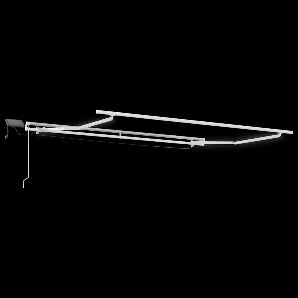 Toldo Retráctil Manual Azul y 350 x 250 cm Poliéster y Aluminio