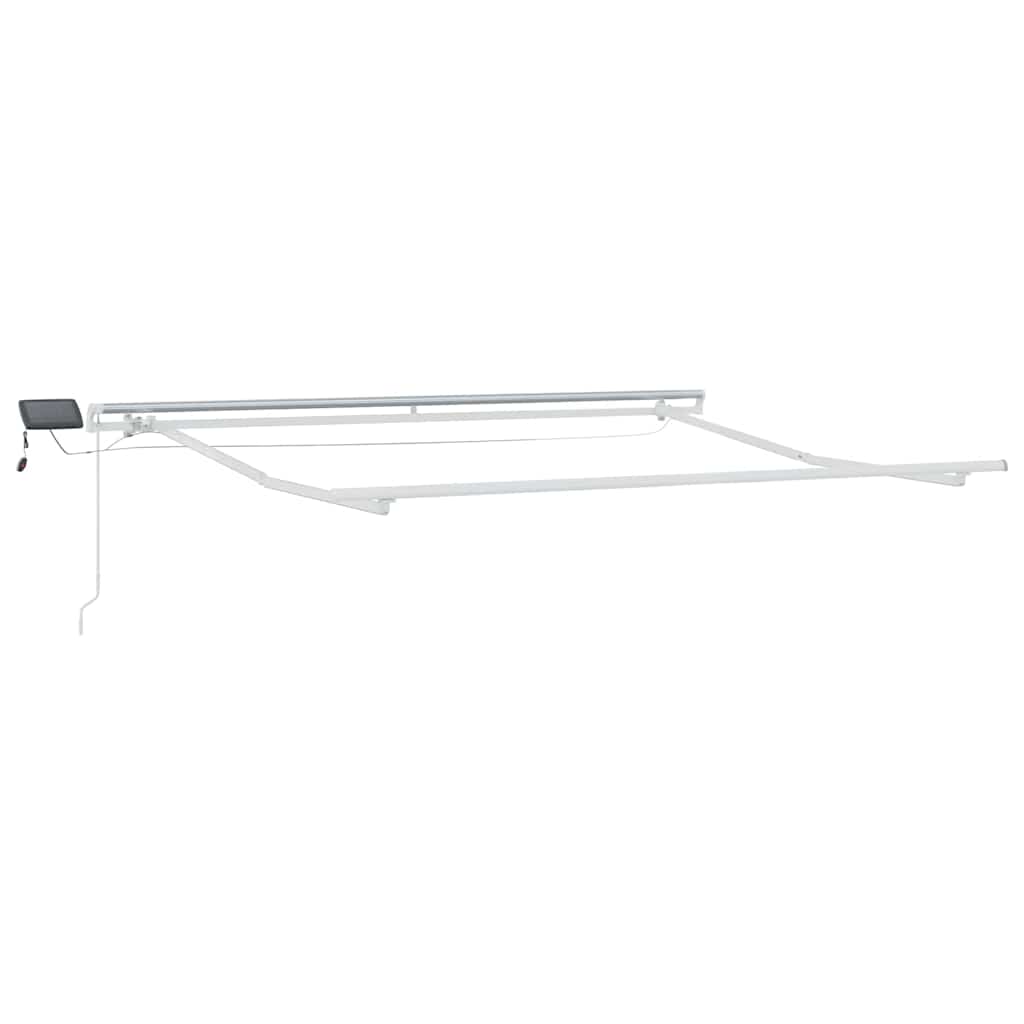 Toldo Retráctil Manual Azul y 350 x 250 cm Poliéster y Aluminio