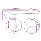 Toldo Retráctil Manual Azul y 350 x 250 cm Poliéster y Aluminio