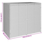 Caixa de Areia Caixa 2 unidades Cinzento 130 x 80 x 115 cm Polietileno