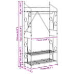 Armario Abierto Liso 2 pcs 78 x 36 x 158 cm