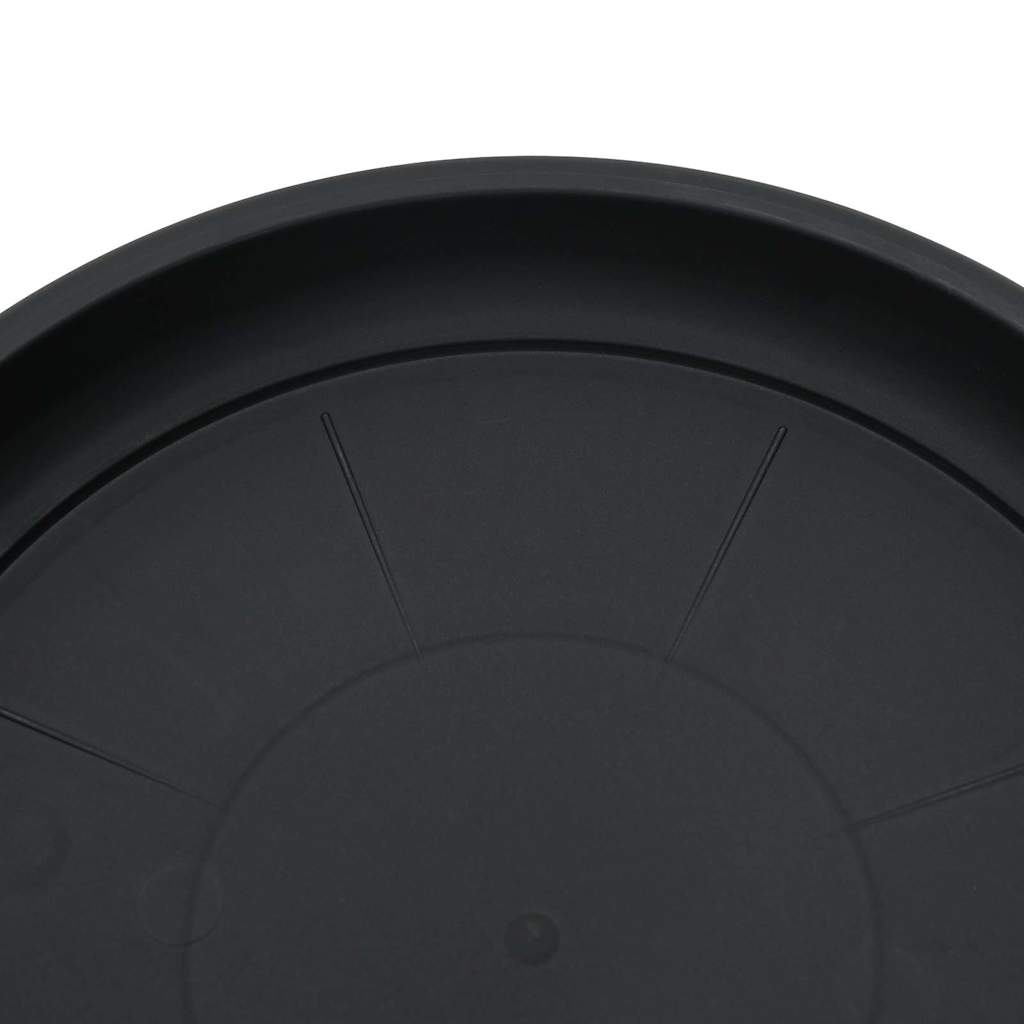 Macetas 24 pcs Negro Ø 12,5 x 10 cm Plástico