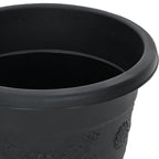 Macetas 24 pcs Negro Ø 22 x 18 cm Plástico
