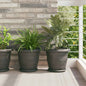 Pots 24 pcs Black Ø 22 x 18 cm Plastic
