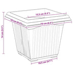 Macetas 24 pcs Negro 16 x 16 x 14 cm Plástico