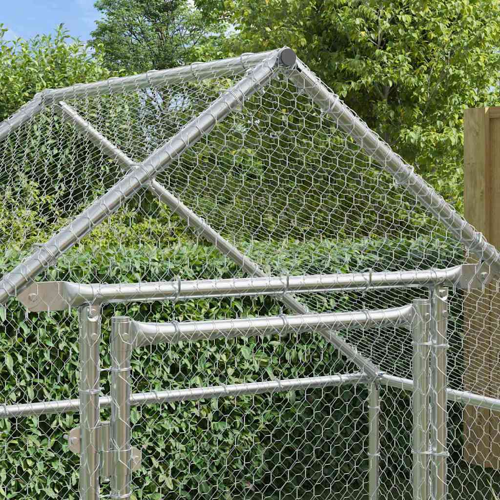 Jaula para pollos Plateado 170 x 100 x 177 cm Acero Galvanizado