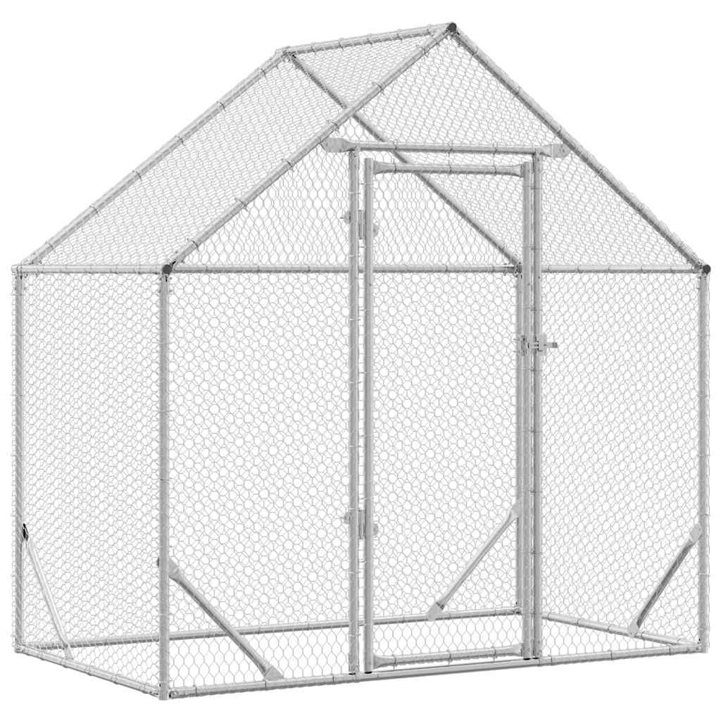 Jaula para pollos Plateado 170 x 100 x 177 cm Acero Galvanizado