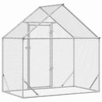 Jaula para pollos Plateado 170 x 100 x 177 cm Acero Galvanizado