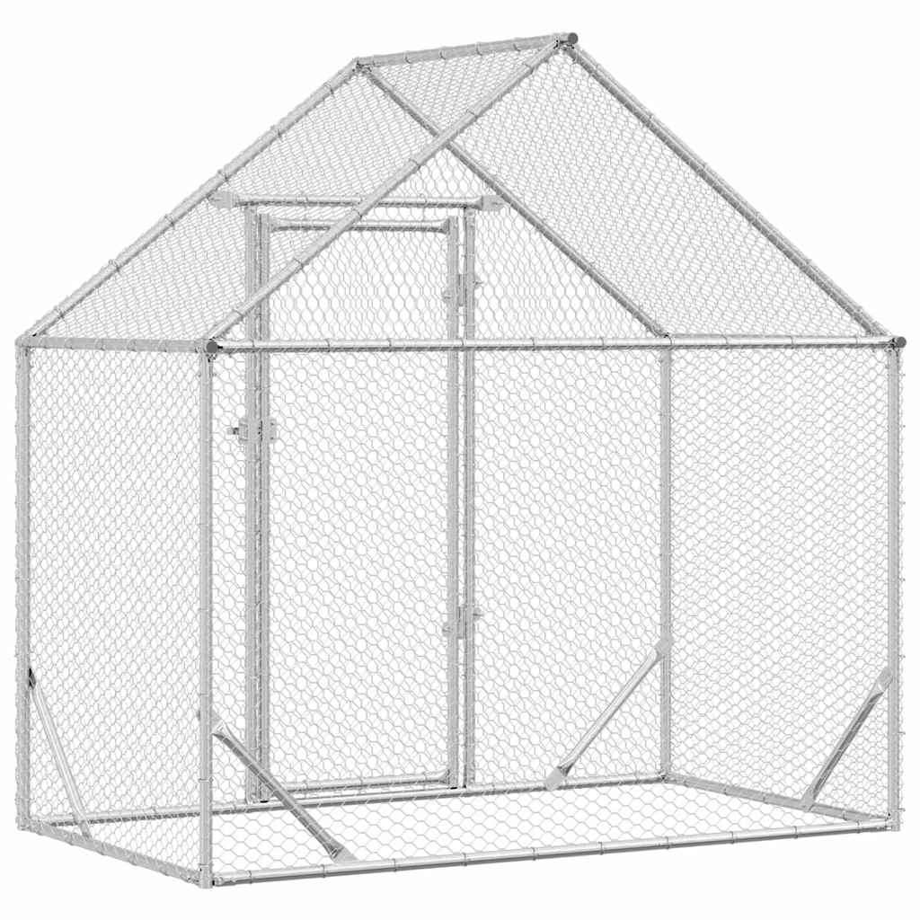 Jaula para pollos Plateado 170 x 100 x 177 cm Acero Galvanizado