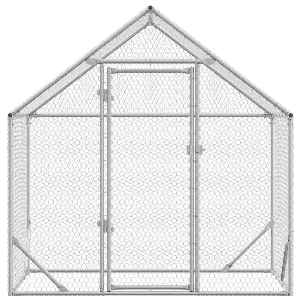 Jaula para pollos Plateado 170 x 100 x 177 cm Acero Galvanizado