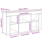 Armario LED para TV de Esquina 100 x 40 x 50 cm