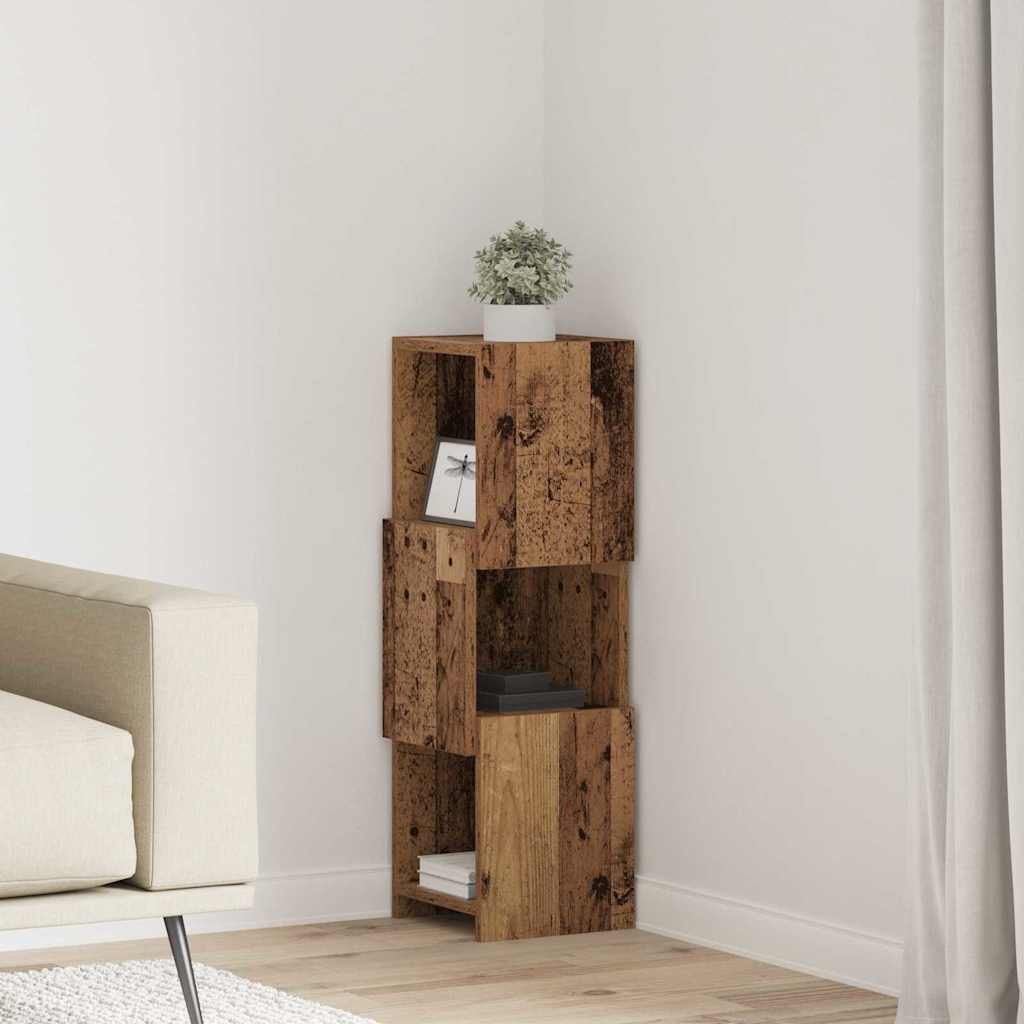 25.5x25x102cm Engineered Wood Corner Cabinet