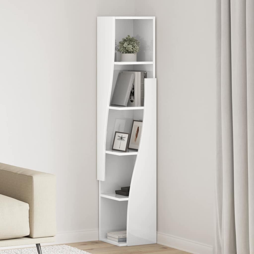 25.5x25x102cm Engineered Wood Corner Cabinet