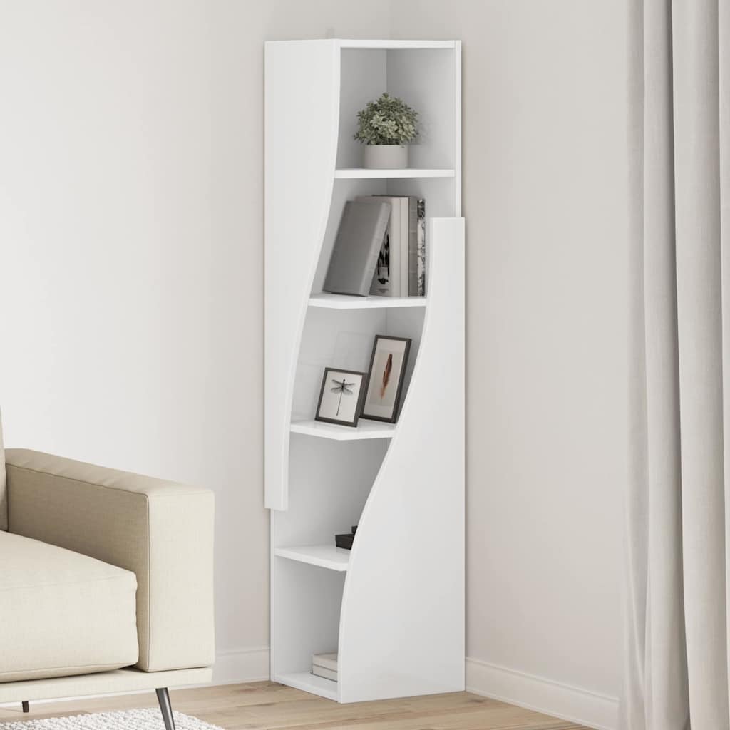 25.5x25x102cm Engineered Wood Corner Cabinet