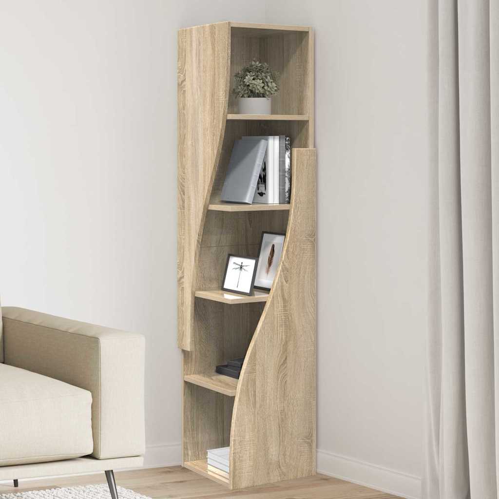 25.5x25x102cm Engineered Wood Corner Cabinet