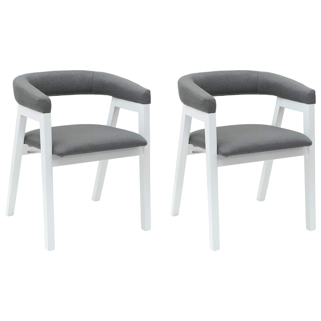 Sillas de comedor 2 pcs 54 x 57 x 73 cm Madera de Caucho Sólido