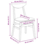 Sillas de comedor 2 pcs 42 x 47.5 x 81 cm