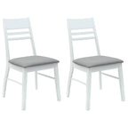 Sillas de comedor 2 pcs 43 x 54 x 89 cm Madera de Caucho Sólido