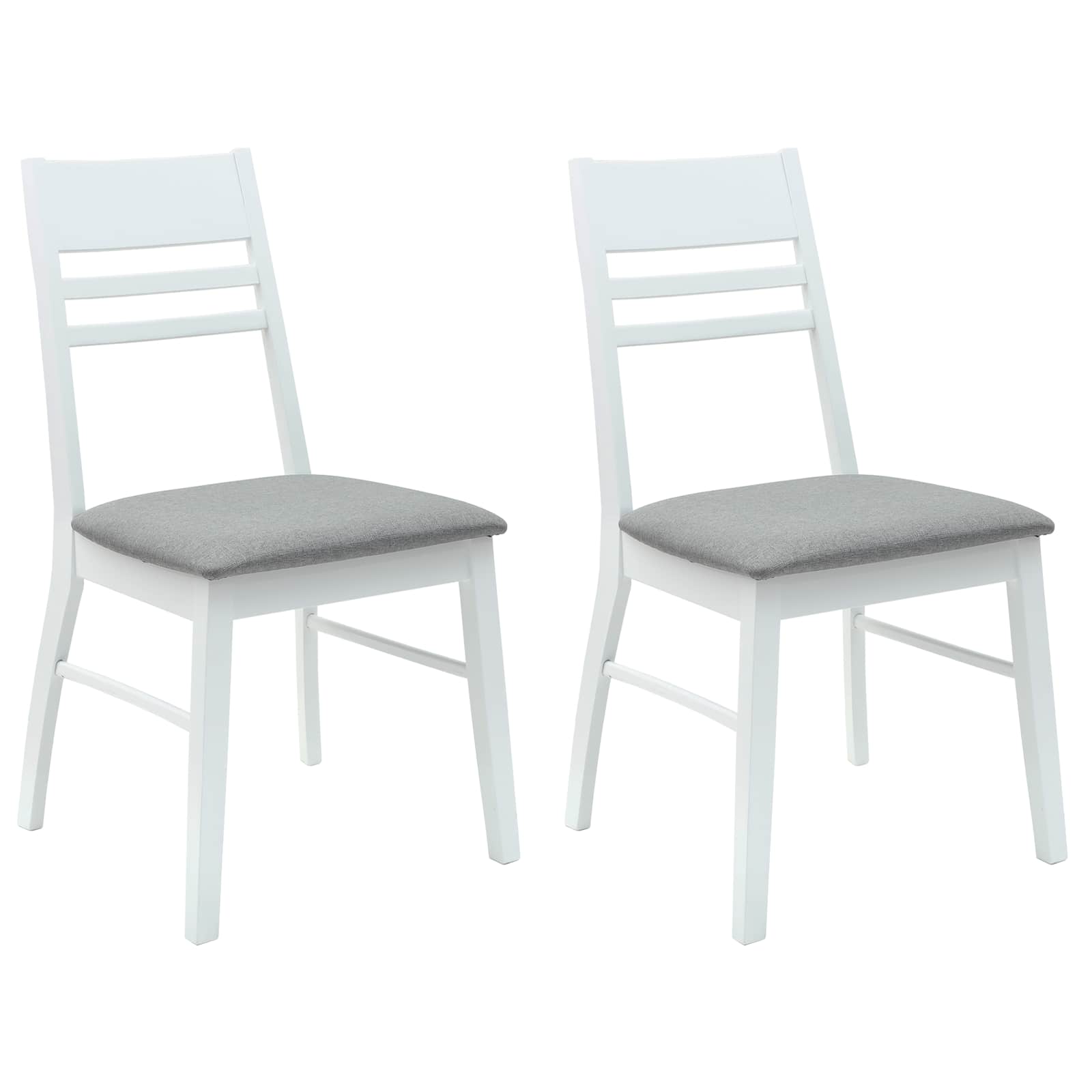 Sillas de comedor 2 pcs 43 x 54 x 89 cm Madera de Caucho Sólido