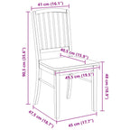 Sillas de comedor 2 pcs 50 x 52,5 x 91 cm