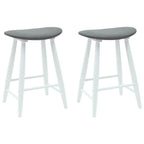 Sillas de comedor 2 pcs 46 x 37 x 63 cm Madera de Caucho Sólido
