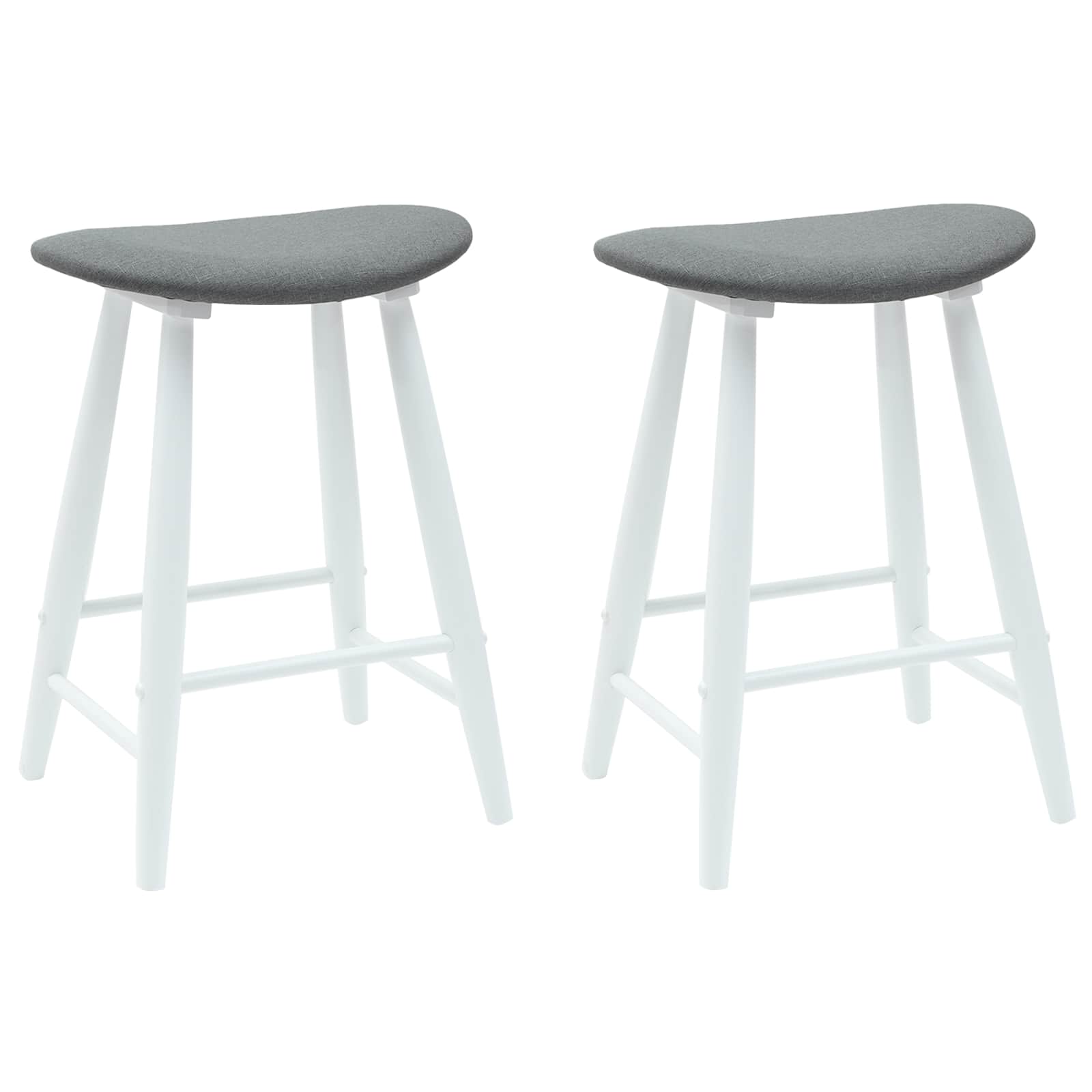 Sillas de comedor 2 pcs 46 x 37 x 63 cm Madera de Caucho Sólido