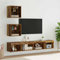Unidades de TV de Pared con LED con LED 5 pcs Madera vieja