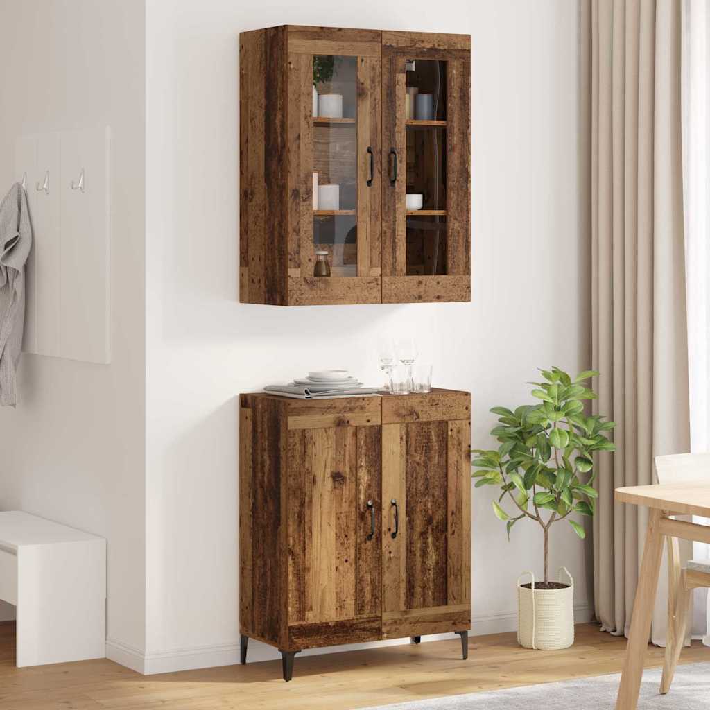 Aparador alto Madera envejecida 69,5 x 34 x 180 cm