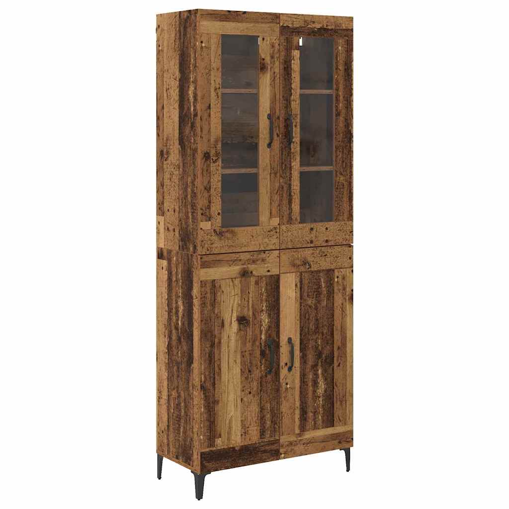 Aparador alto Madera envejecida 69,5 x 34 x 180 cm