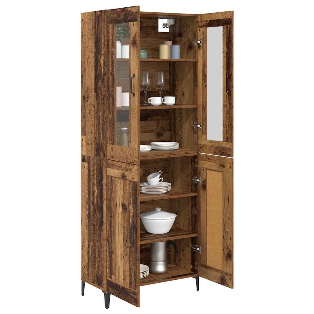 Aparador alto Madera envejecida 69,5 x 34 x 180 cm