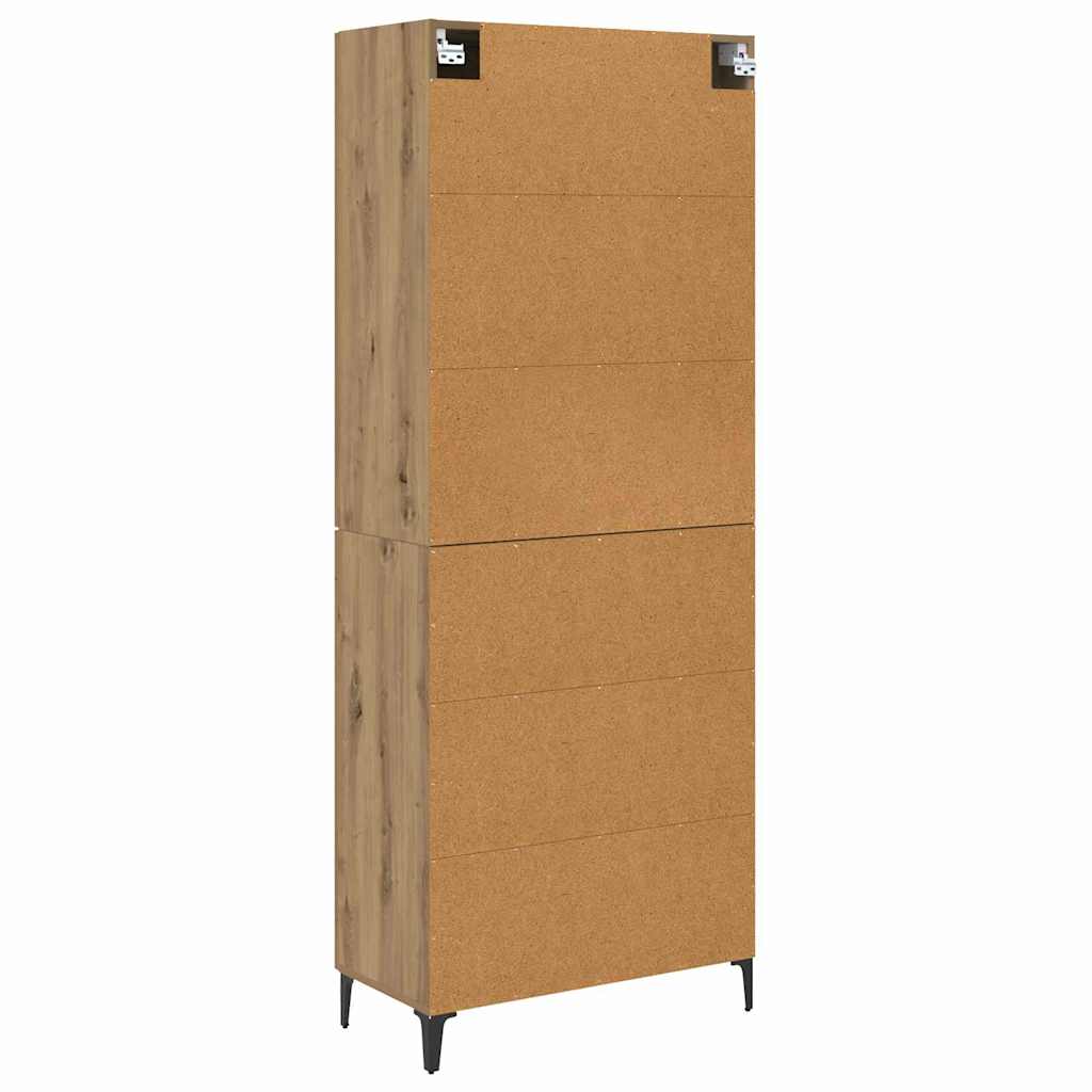 Aparador alto Roble artesanal 69,5 x 34 x 180 cm