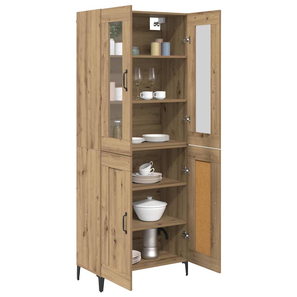 Aparador alto Roble artesanal 69,5 x 34 x 180 cm