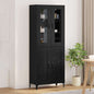 Tall Black Oak Sideboard 69.5 x 34 x 180 cm