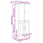Alacena Madera Vieja 69,5 x 34 x 180 cm Madera contrachapada