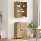 Aparador alto 2 pcs Roble artisan Madera de ingeniería