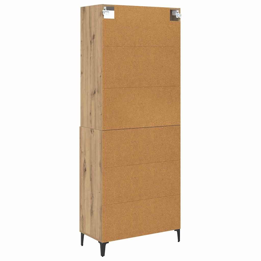Aparador alto 2 pcs Roble artisan Madera de ingeniería
