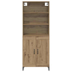 Aparador alto 2 pcs Roble artisan Madera de ingeniería