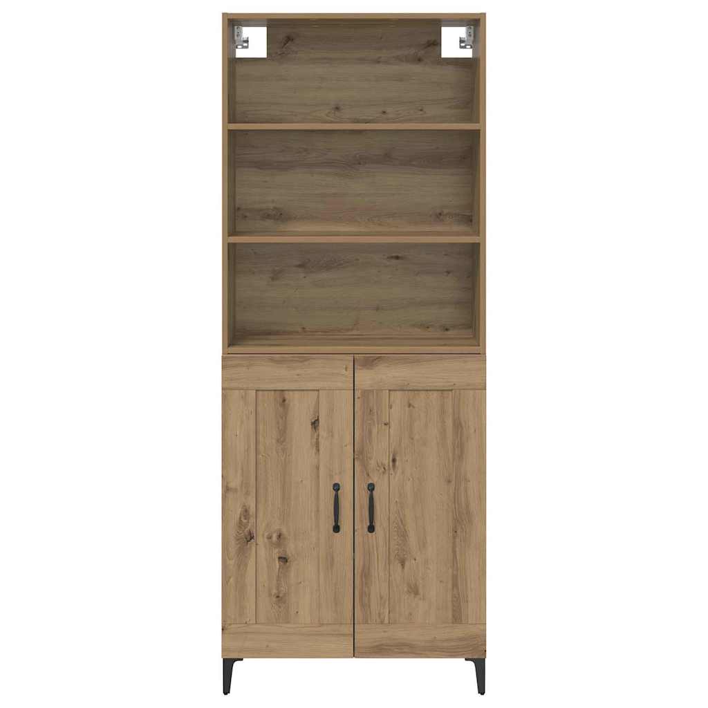 Aparador alto 2 pcs Roble artisan Madera de ingeniería