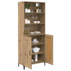 Aparador alto 2 pcs Roble artisan Madera de ingeniería