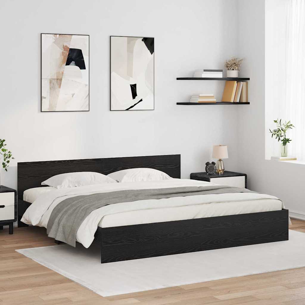 Bed Frame with Headboard Old Wood 100 x 200 cm
