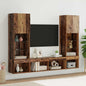 TV Wall Units with LED 5 pcs 40.5 x 30 x 102 cm