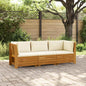 Conjunto de sofá de exterior com almofada 11 Peça Castanho
