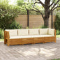Conjunto de sofá de exterior com almofada 11 Peça Castanho