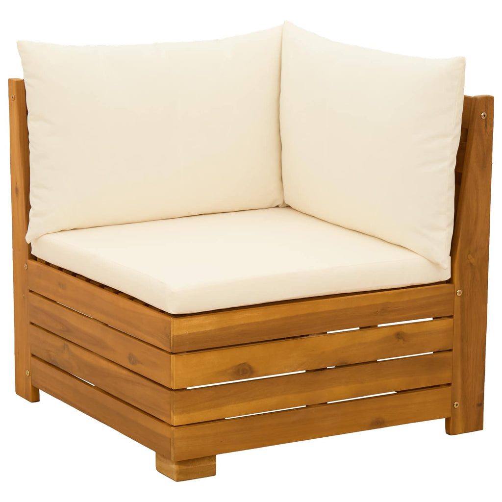 Conjunto de sofás de exterior con cojín 11 Pieza Marrón