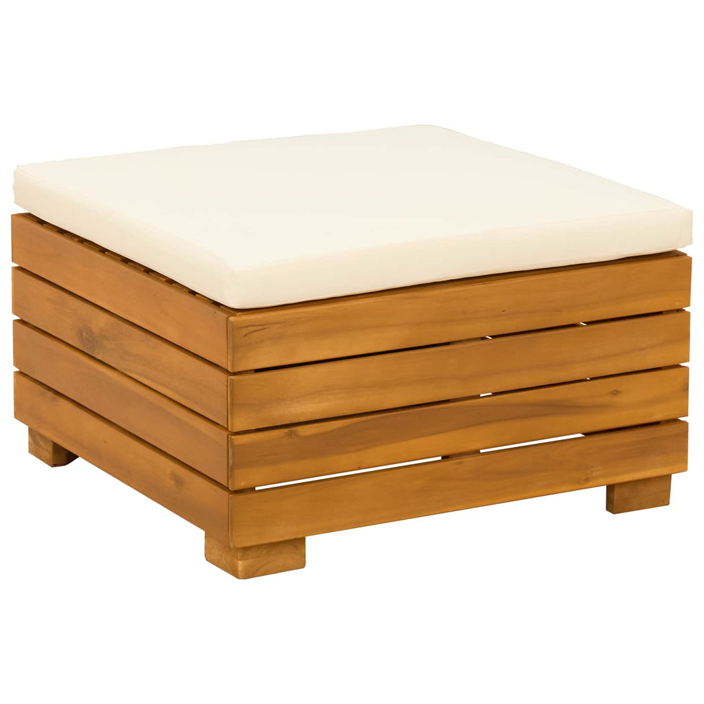 Conjunto de sofás de exterior con cojín 11 Pieza Marrón